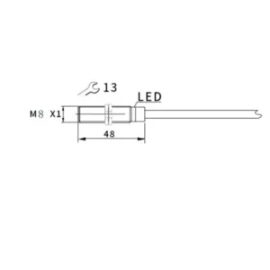 M8 Inductive Proximity Sensor-dimension