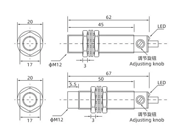 cm12-npn-pnp-no-nc-capacitive-proximity-switch-dimension