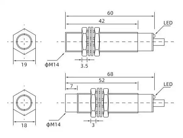 lm14-metal-inductive-proximity-switch-Dimension.