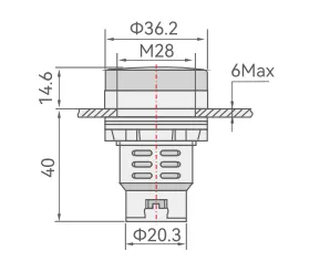Indicator-Light-AD22-30DS-Dimension