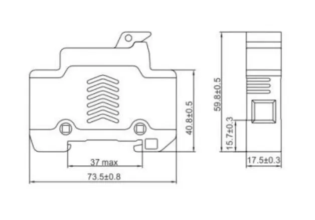 RT18-32 and RT18-32X Fuse Holders Dimension