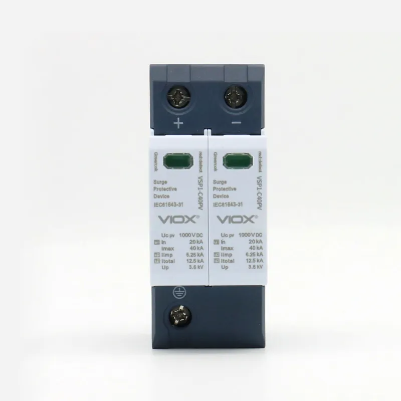 VIOX VSP1-C40PV/2(S) 1000V Pluggable Single-Pole SPD