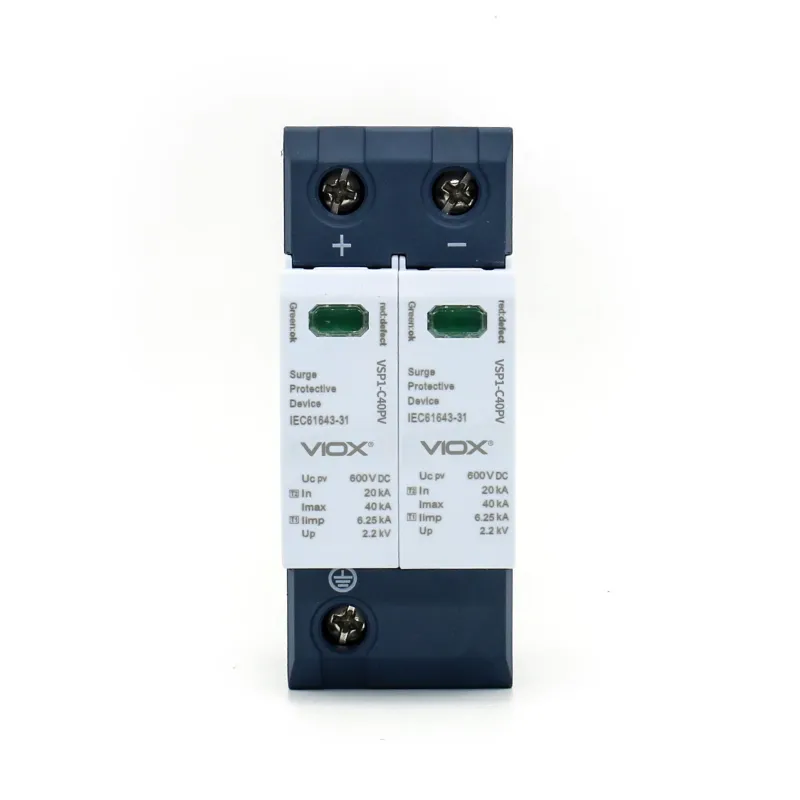 VIOX VSP1-C40PV/2(S) 600V Pluggable Single-Pole SPD