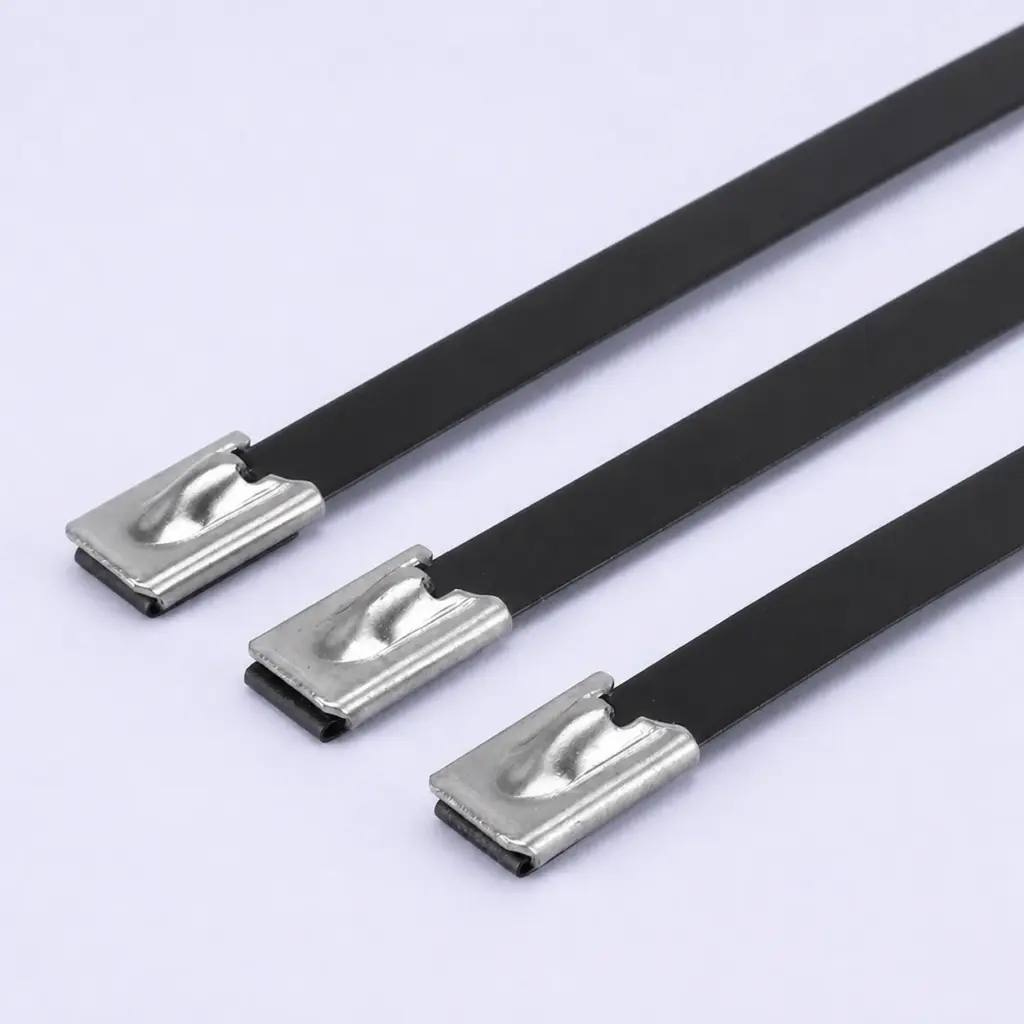 PVC coated Ball Lock Stainless Steel Cable Tie