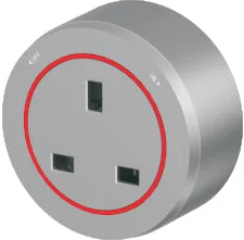 Power track socket UK adapter