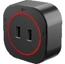 Power track socket Double USD adapter
