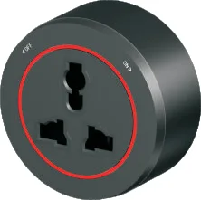Power track socket adapter