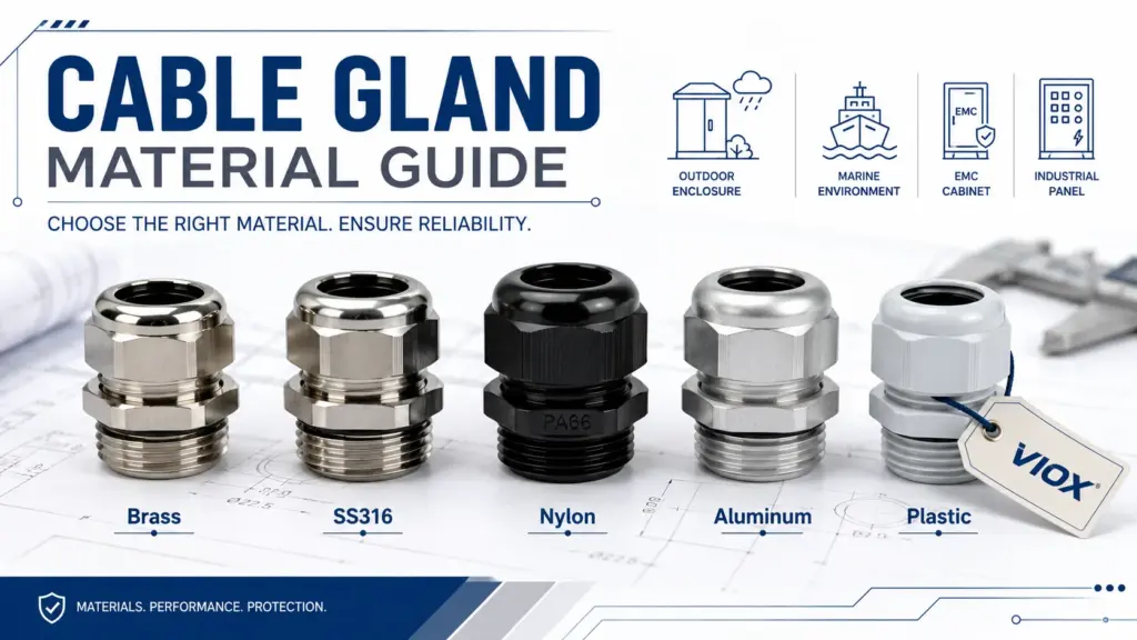 Cable Gland Material Selection Guide: Brass, Stainless Steel, Nylon, Aluminum, and Plastic Compared