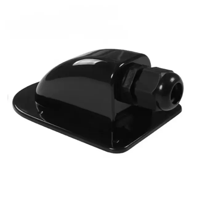 black solar cable entry gland with single hole