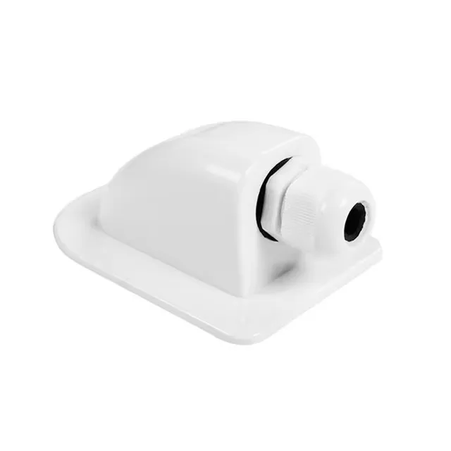 white solar cable entry gland with single hole