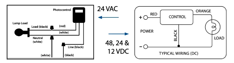 24V DC Dusk-To-Dawn Photocell Sensor Wiring Diagram