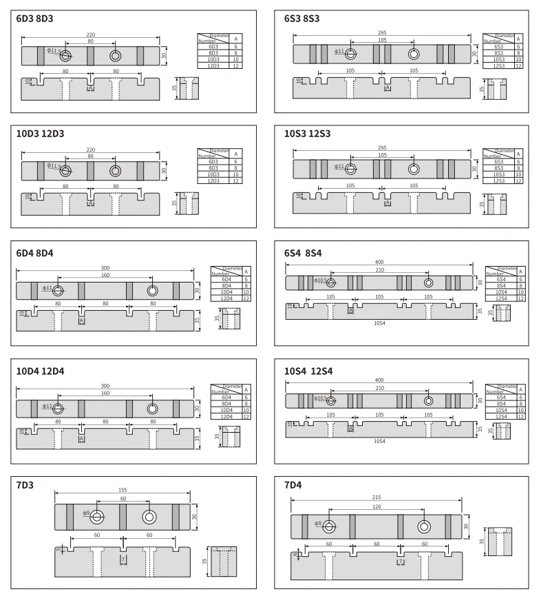 DL Series Busbar Insulator Dimension