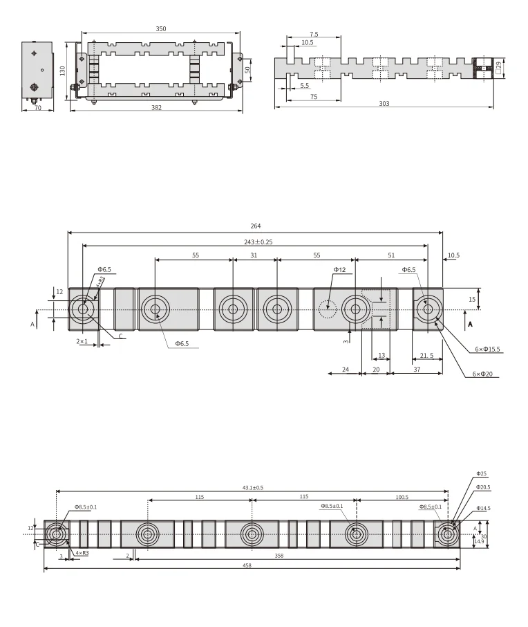 HL Series Busbar Insulator Dimension