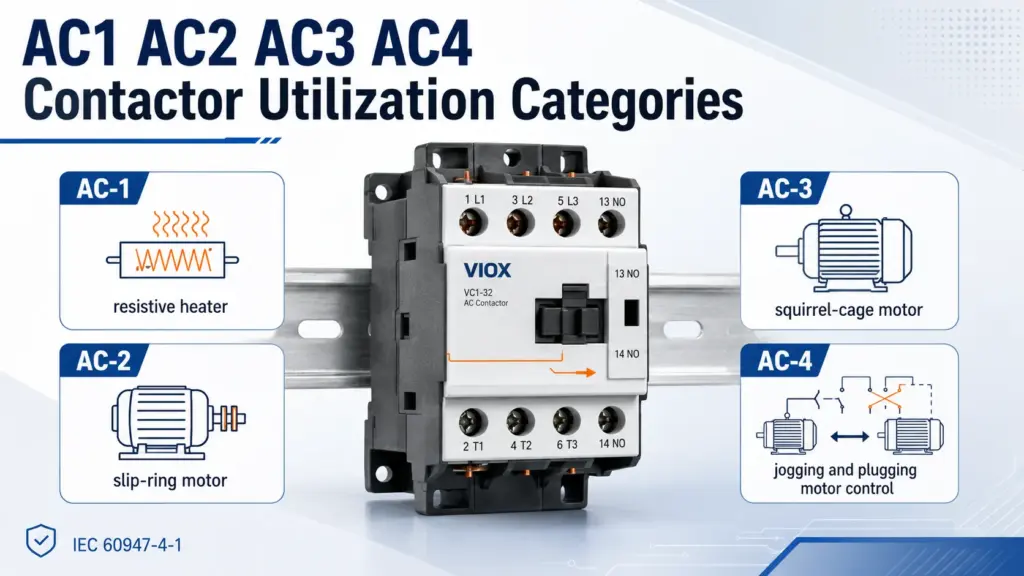 AC1, AC2, AC3, AC4 Contactors Explained: IEC Utilization Categories and Selection Guide