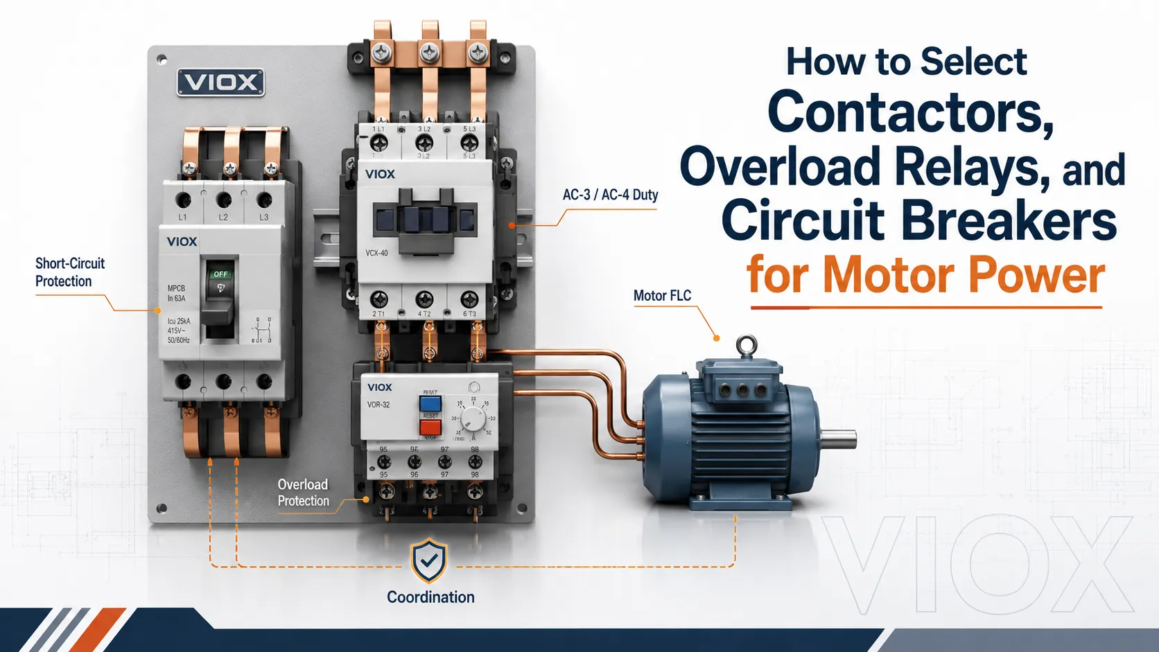 How to Select Contactors, Overload Relays, and Circuit Breakers for Motor Power