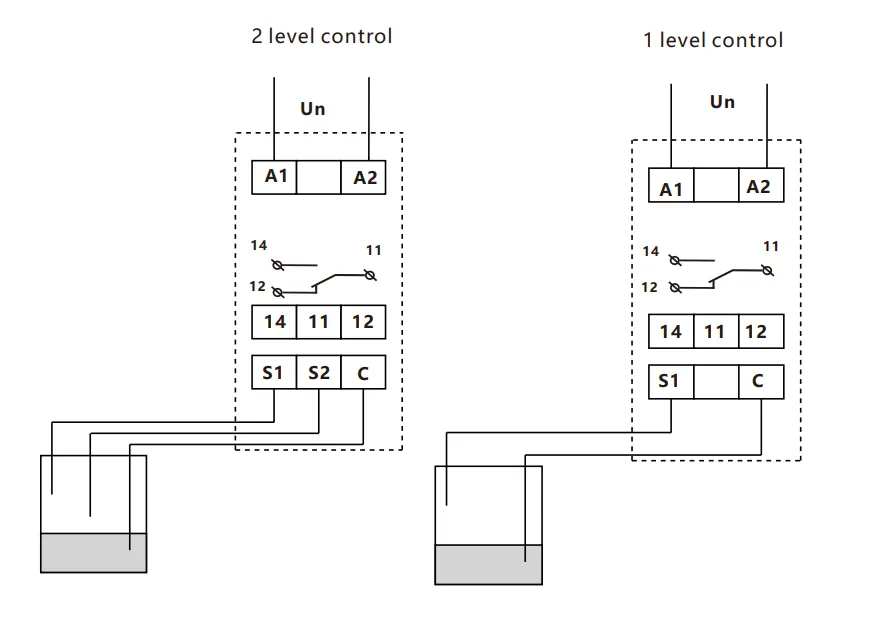 VIOX FCL18-01_02 Liquid Level Control Relay control wiring