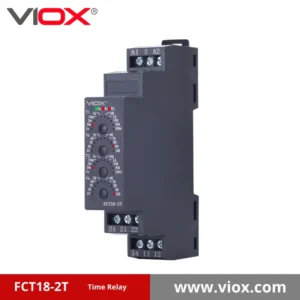 VIOX FCT18-2T Power On-Delay Timer Relay with Retrigger Control Signal