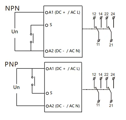 VIOX FCT18-AKR Pulse Delayed Timer Relay with Control Signal wiring