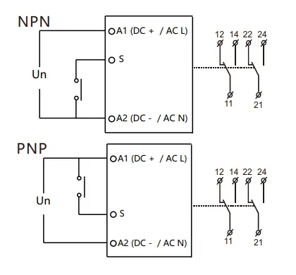 VIOX FCT18-AcR Asymmetrical Flashing Timer Relay wiring