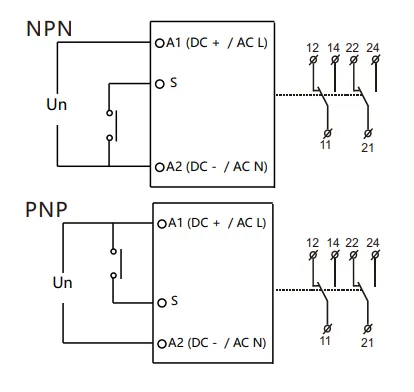 VIOX FCT18-Ata Pulse Delayed Timer Relay wiring