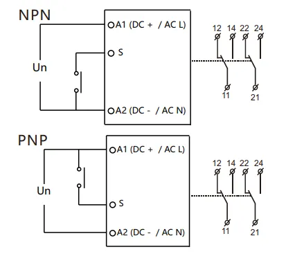 VIOX FCT18-BR Single Interval timer relay with control signal wiring
