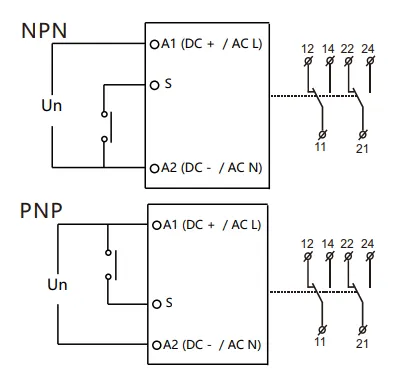 VIOX FCT18-BcR Asymmetrical Flashing Timer Relay wiring
