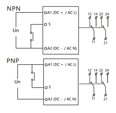 VIOX FCT18-Bta Off-delay Timer Relay with Summation Control Signal wiring
