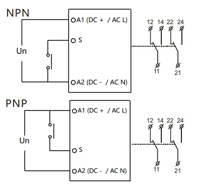 VIOX FCT18-Xd Asymmetrical On-Delay and Off-Delay Timer Relay With Control Signal wiring