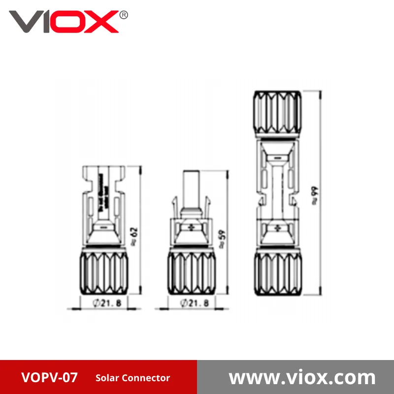 VIOX VOPV-07 MC4 Solar Connector dimension