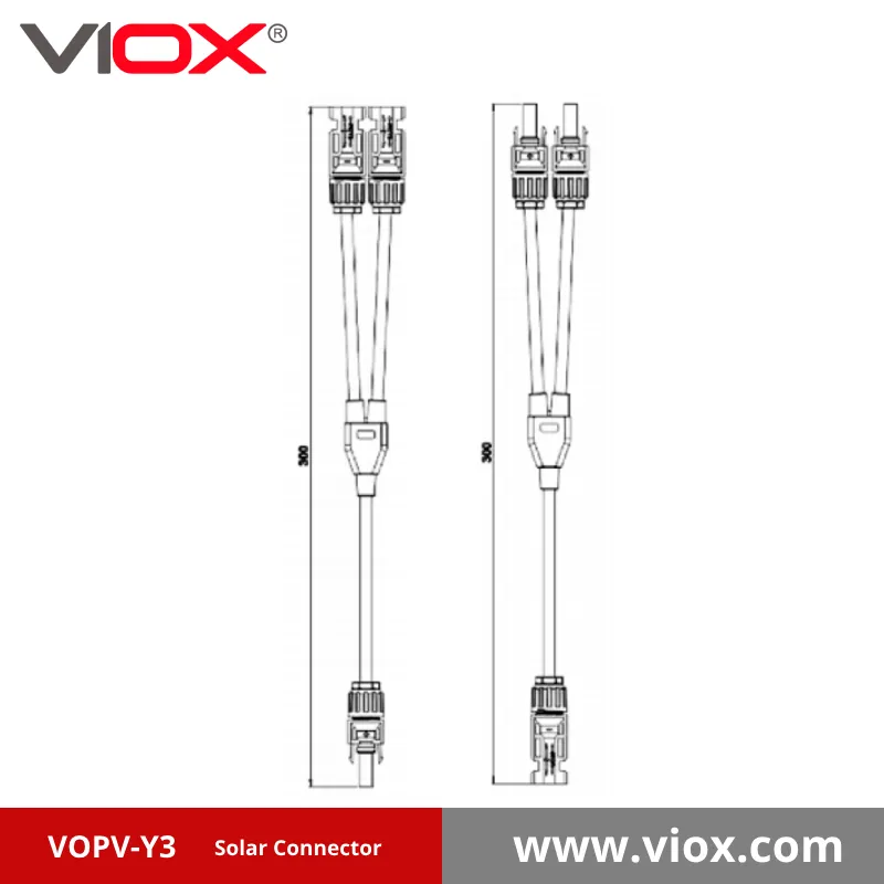 VIOX VOPV-Y3 MC4 Solar Connector dimension