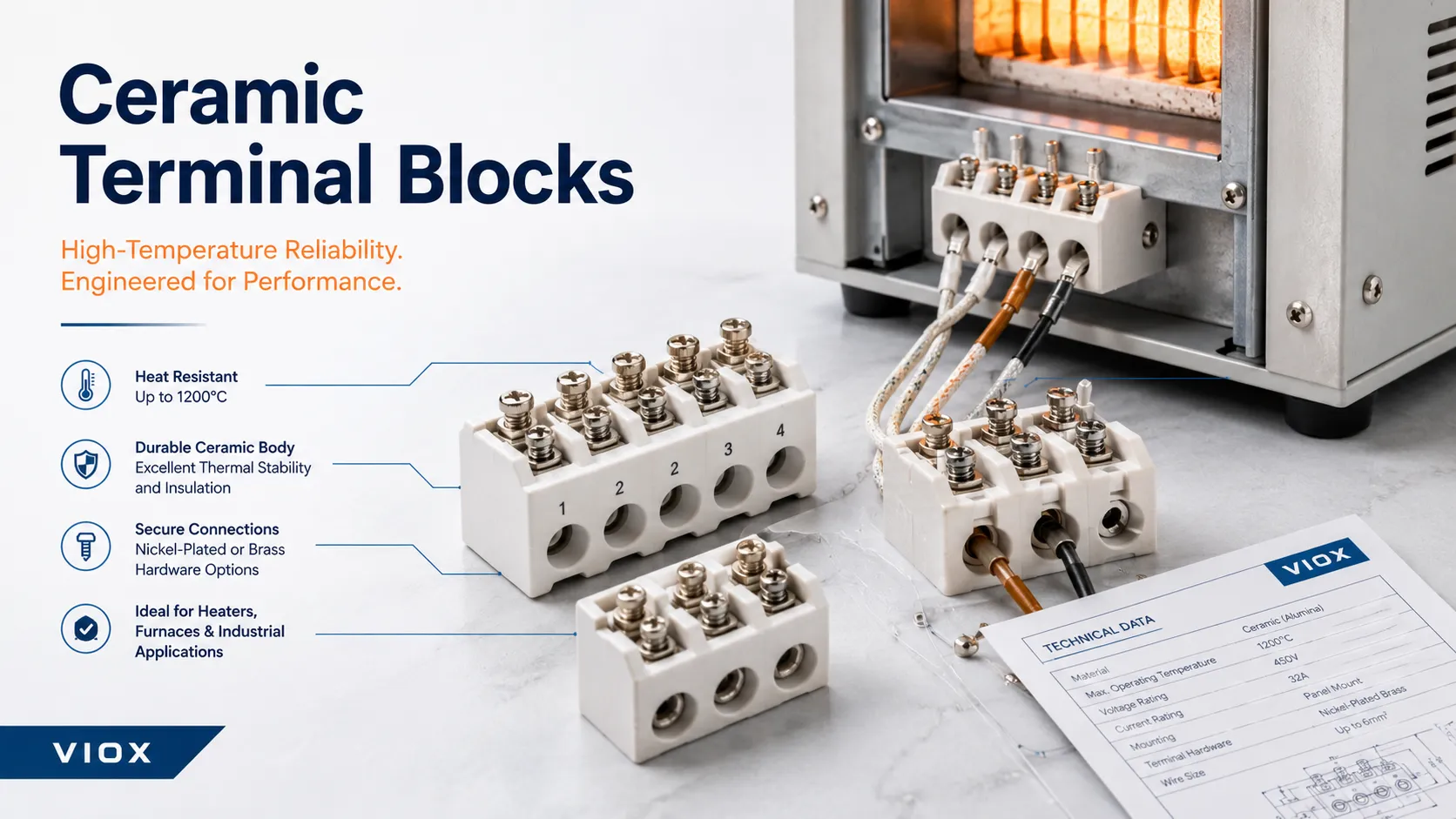 Ceramic Terminal Blocks Explained: High-Temperature Uses, Types, Ratings, and Selection Guide
