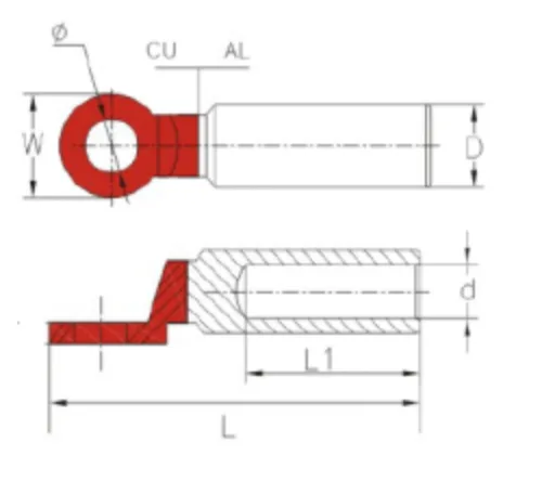 DTL-2 Bimetallic Cable Lug