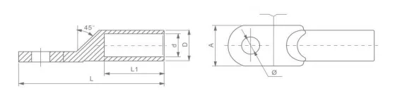 DTL Copper-aluminium Lug Dimension