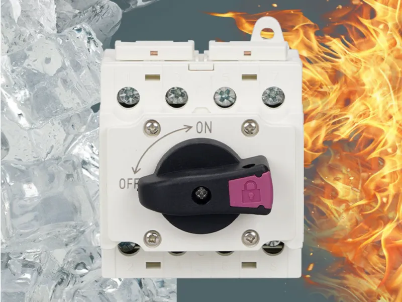 Flame-retardant shell DC isolator switch