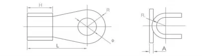 OT Copper Lug Dimension