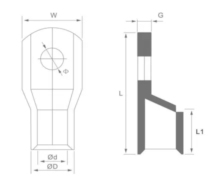 SC(DTGA) Copper Lug Dimension