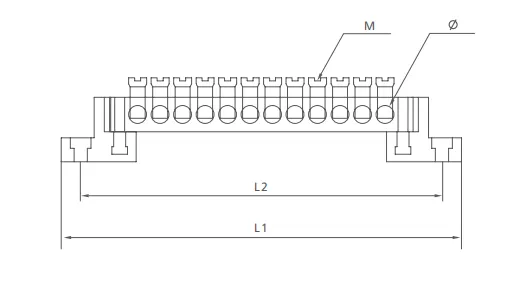VIOX T001 Brass Terminal Block Dimension