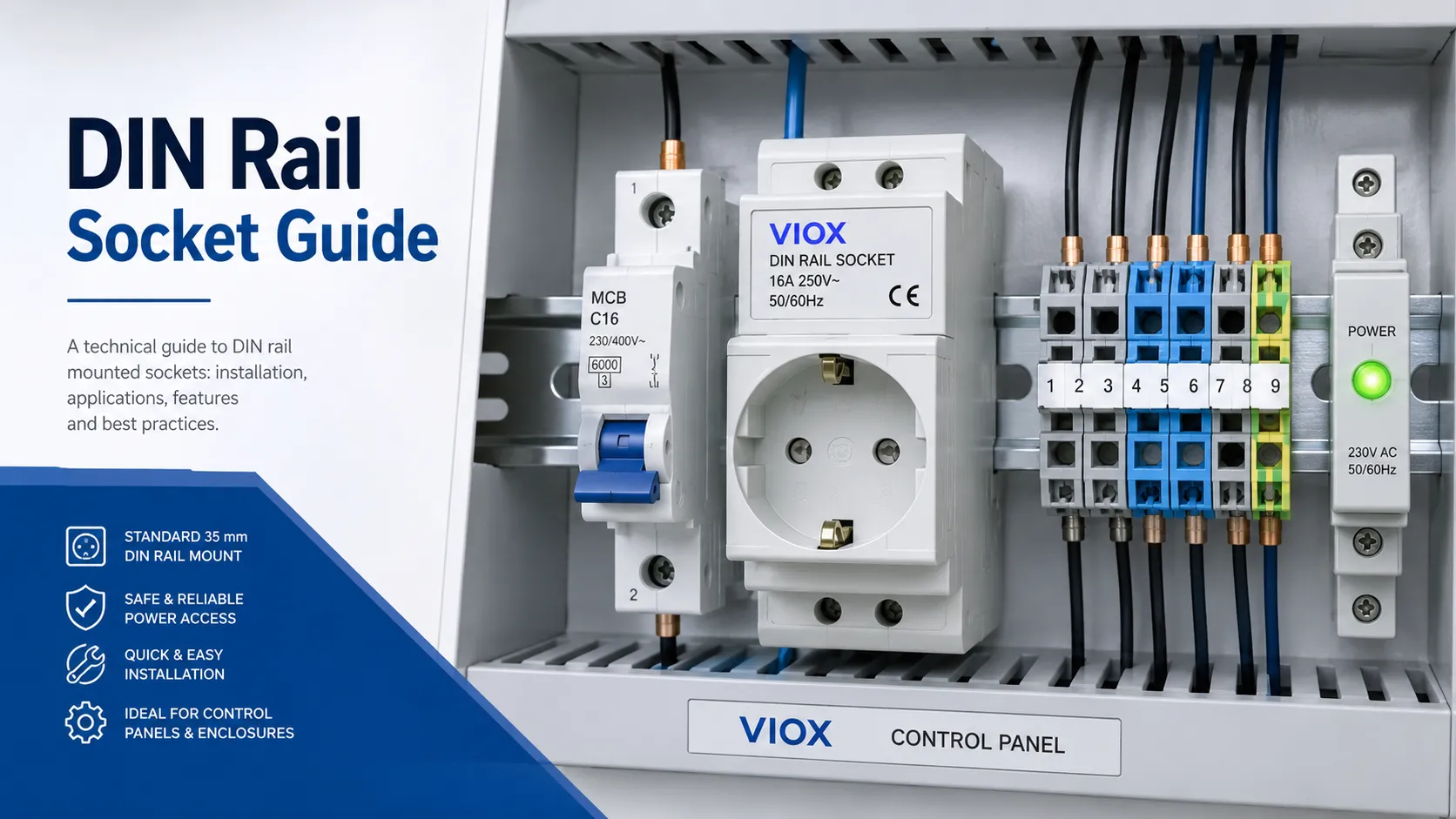 DIN Rail Socket Explained: Types, Uses, Wiring, and Selection Guide