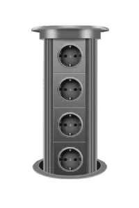 Four-position German socket