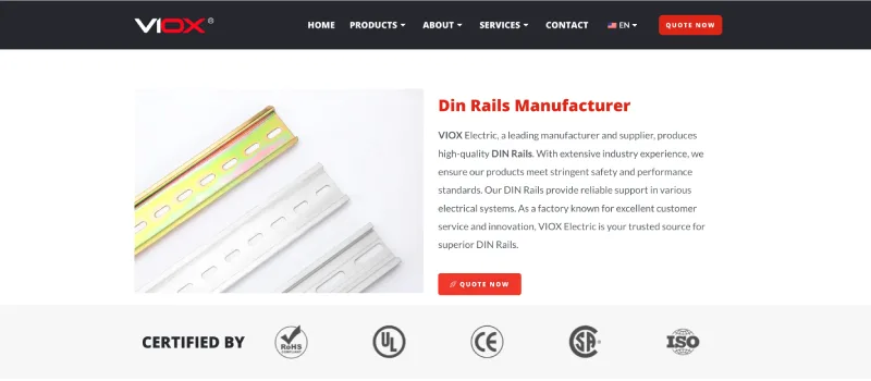 Top 10 DIN Rail Manufacturers-viox electric Din Rail