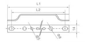 VIOX DP1514 Grounding Bar dimension
