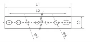 VIOX LP1820 Neutral Bar dimension