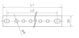 VIOX LP2525 Neutral Bar dimension