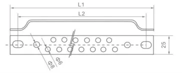 VIOX LP2525_S Neutral Bar dimension