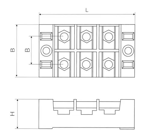 VIOX TB Terminal Block Dimension