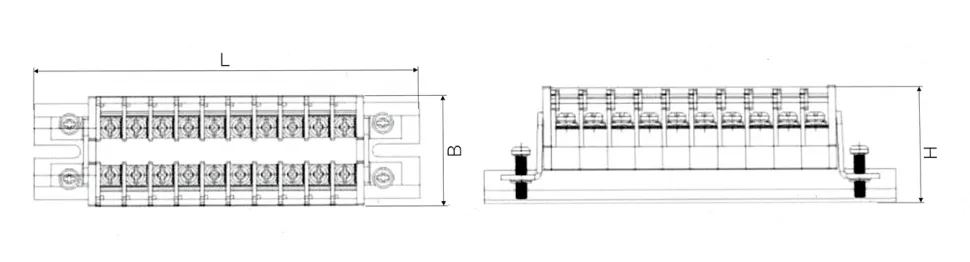 VIOX TD Terminal Block Dimension