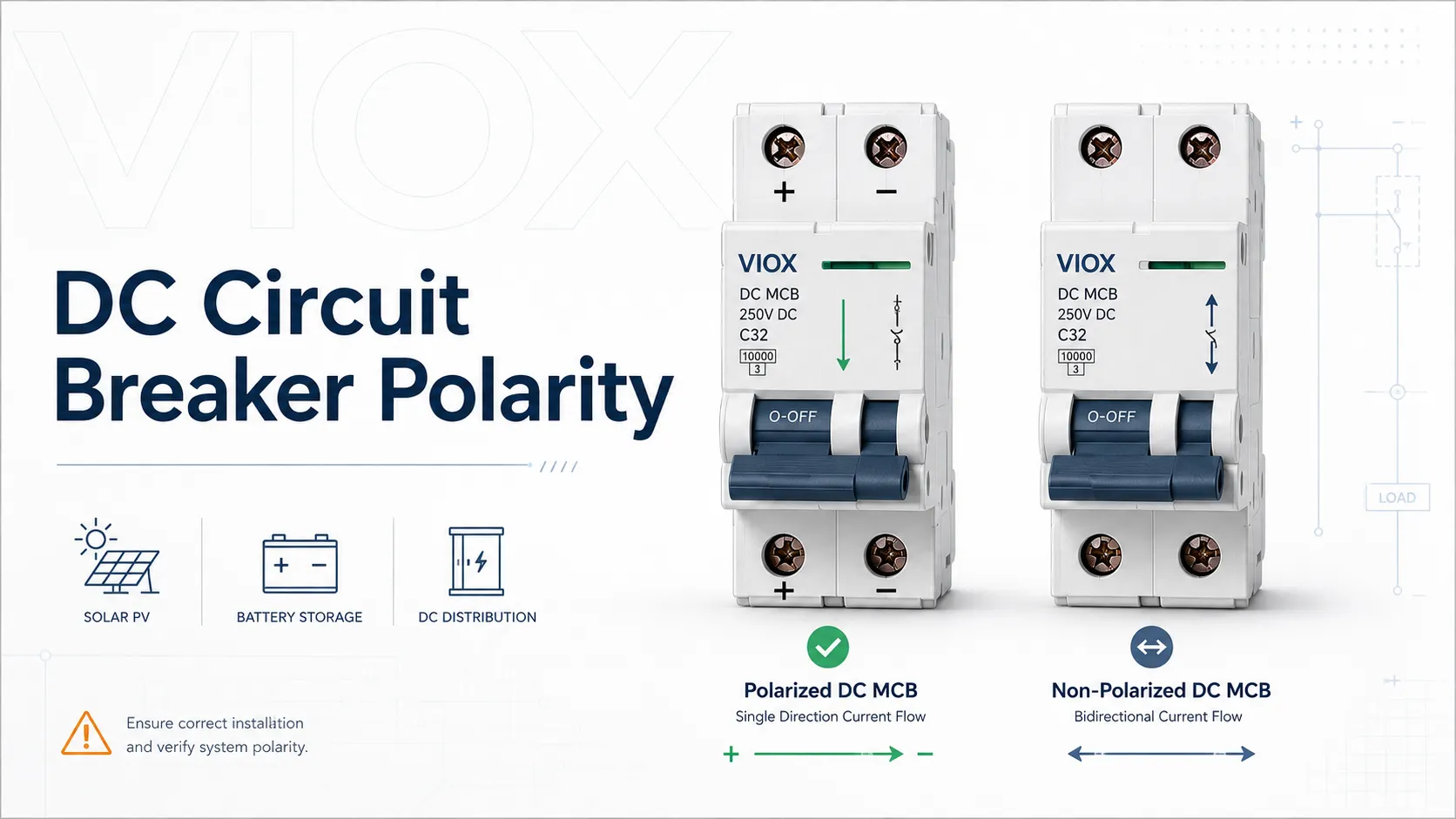 DC Circuit Breaker Polarity: Polarized vs Non-Polarized DC MCB Guide