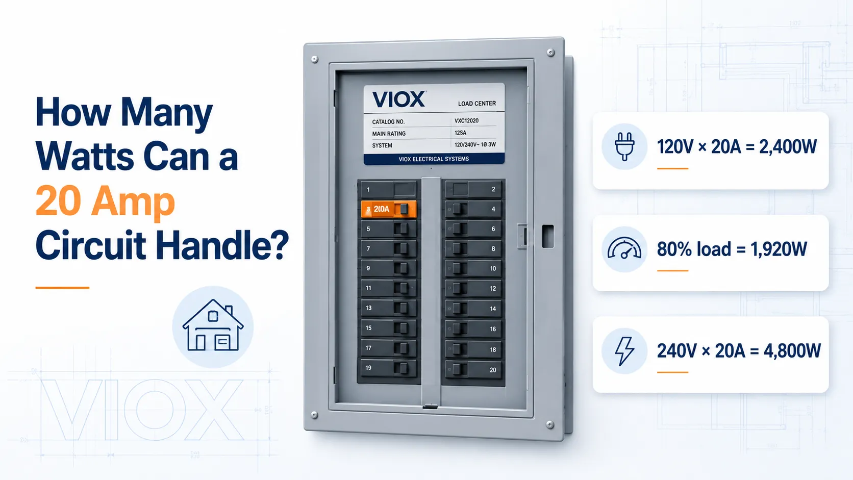 How Many Watts Can a 20 Amp Circuit Breaker Handle? Complete Guide for Homeowners
