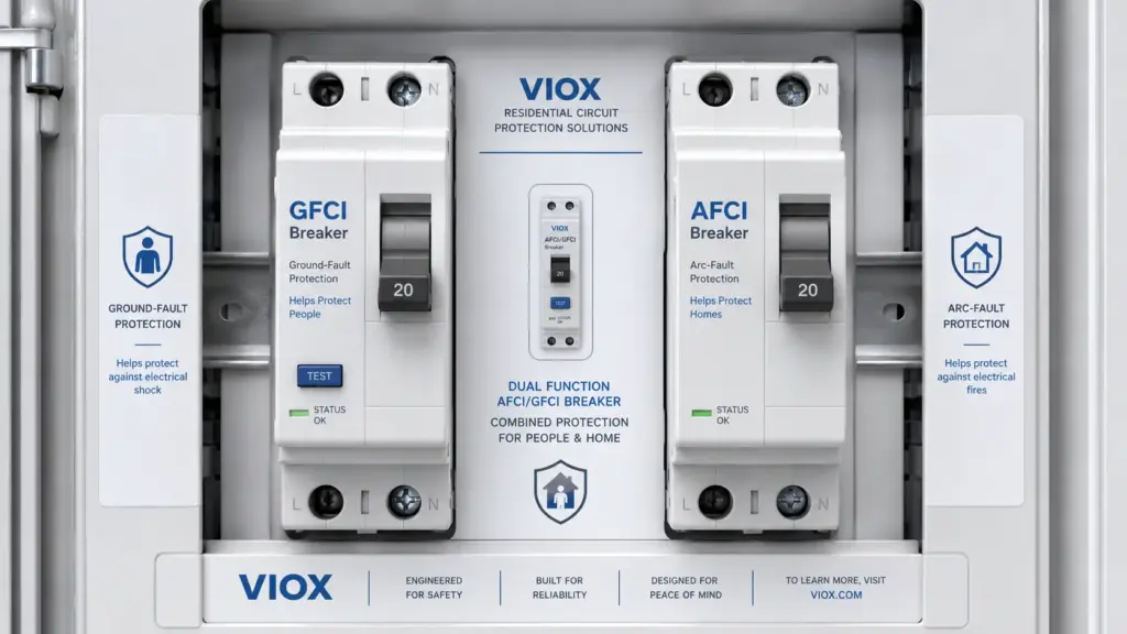 GFCI Breaker vs AFCI Breaker: Ground Fault vs Arc Fault Protection Explained