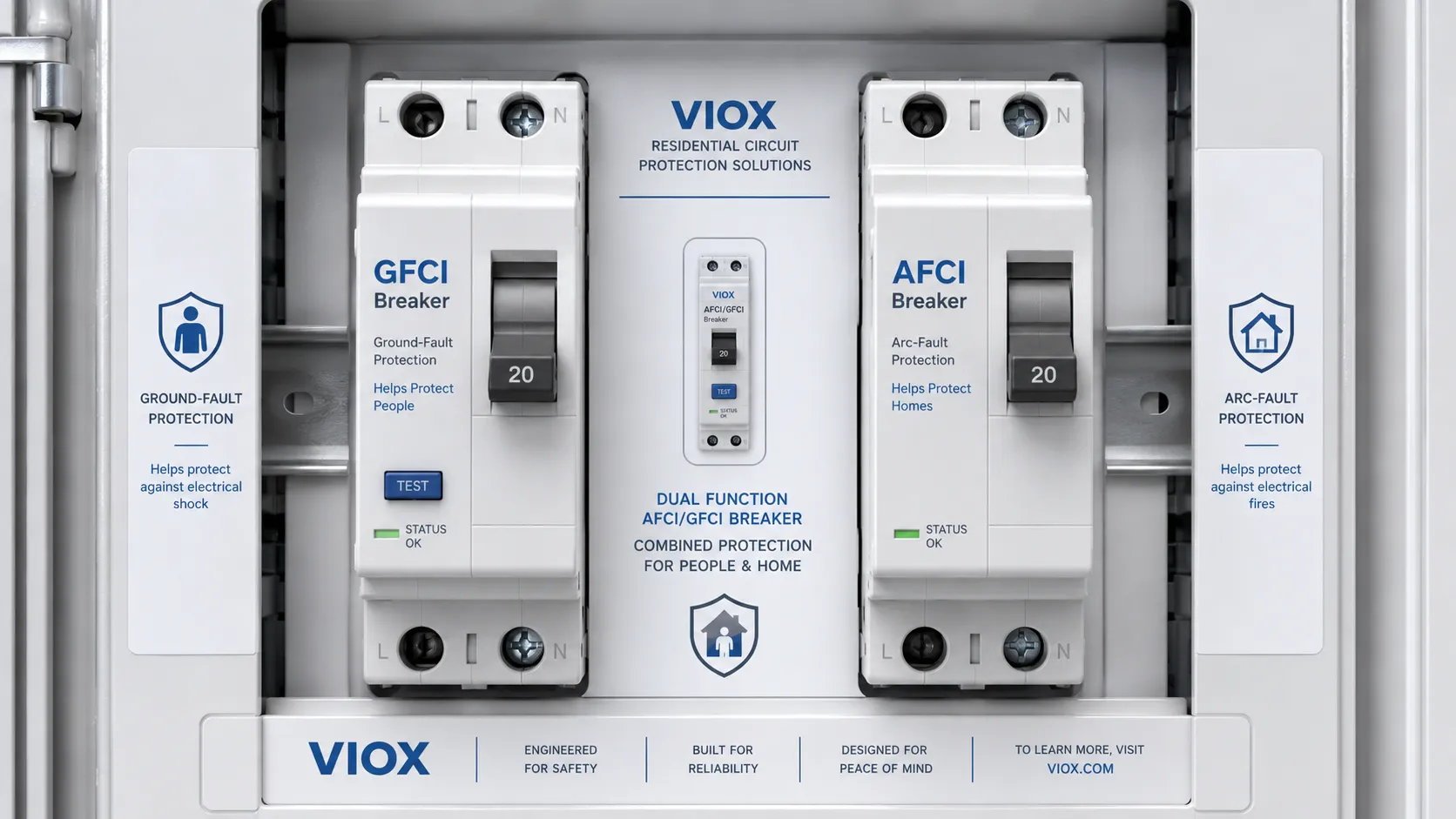 GFCI Breaker vs AFCI Breaker: Ground Fault vs Arc Fault Protection Explained